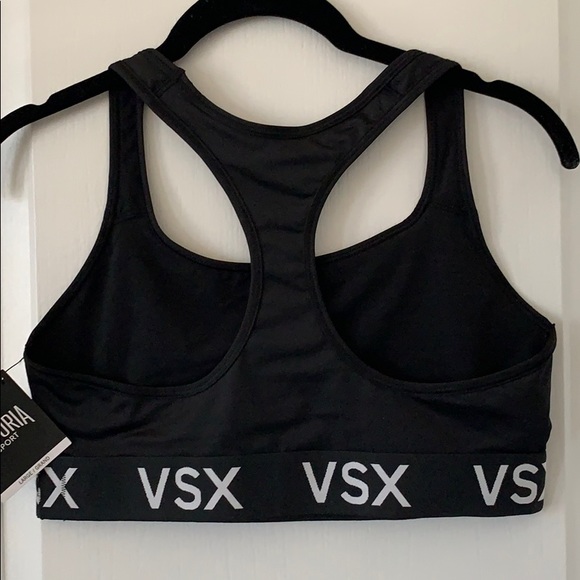 NWT VICTORIA’S SECRET VSX Black Racerback Body-Wick Sports Bra - Picture 6 of 13